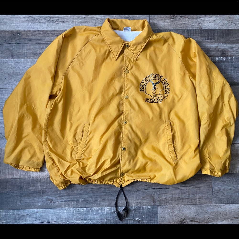 Vintage Sportsmaster Jacket Yellow Football Throwback XL